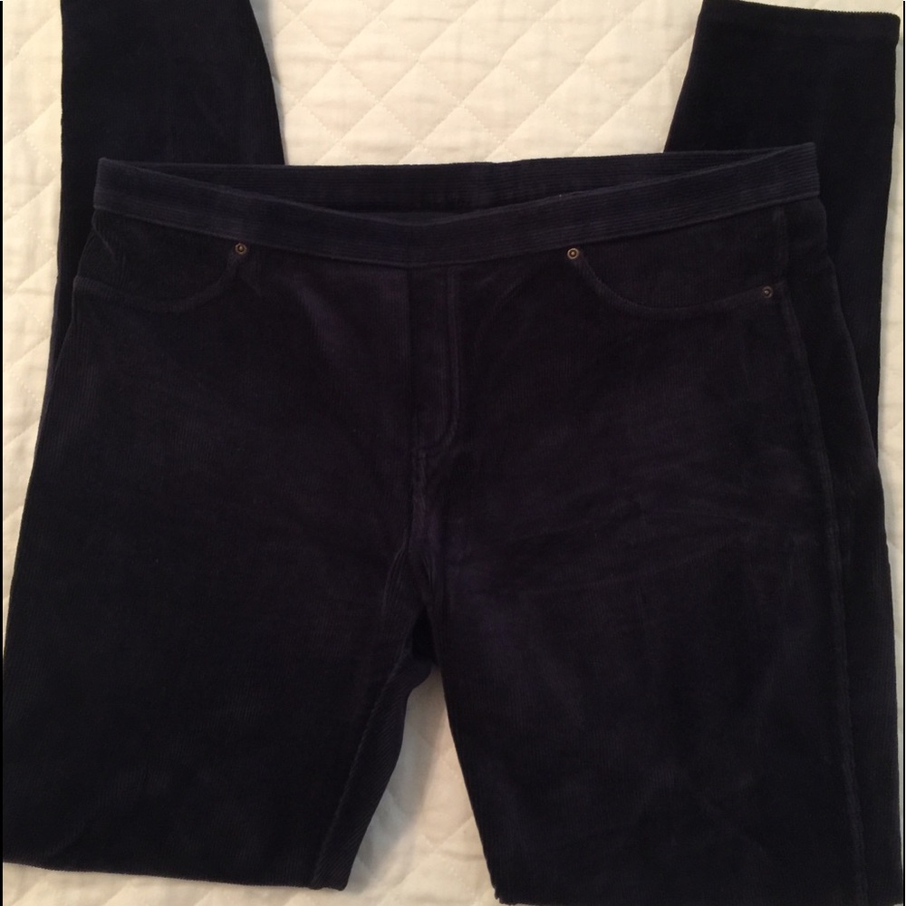 HUE Corduroy Stretch Leggings, dark navy blue